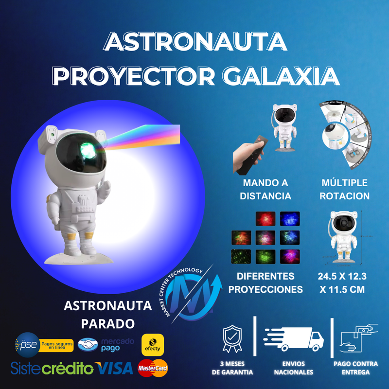 Astronauta Proyector De Galaxia