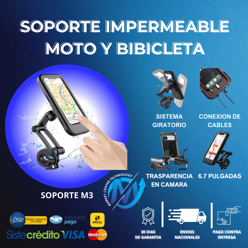 Soporte Impermeable De Celular Para Moto o Bicicleta